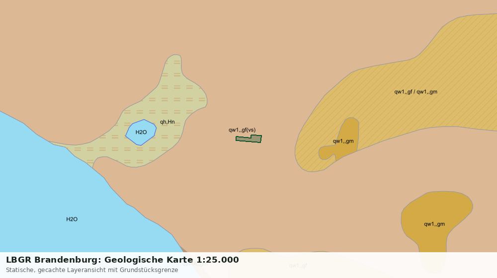 Statische Kartenansicht: LBGR Brandenburg: Geologische Karte 1:25.000