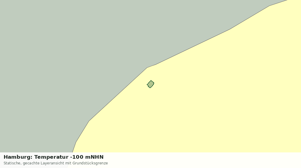 Statische Kartenansicht: Hamburg: Temperatur -100 mNHN