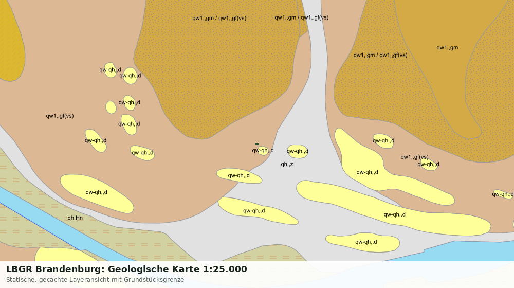 Statische Kartenansicht: LBGR Brandenburg: Geologische Karte 1:25.000