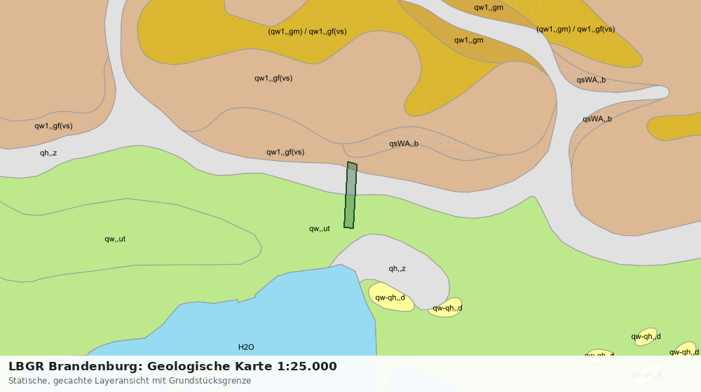 Statische Kartenansicht: LBGR Brandenburg: Geologische Karte 1:25.000