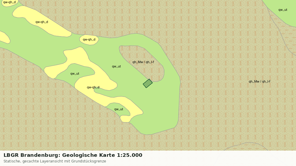Statische Kartenansicht: LBGR Brandenburg: Geologische Karte 1:25.000