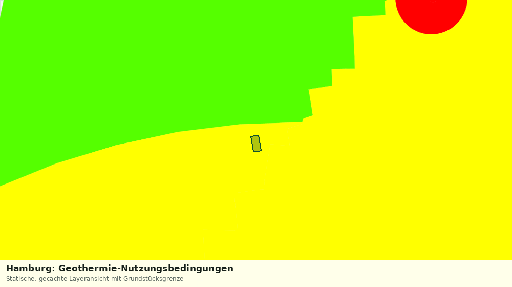 Statische Kartenansicht: Hamburg: Geothermie-Nutzungsbedingungen