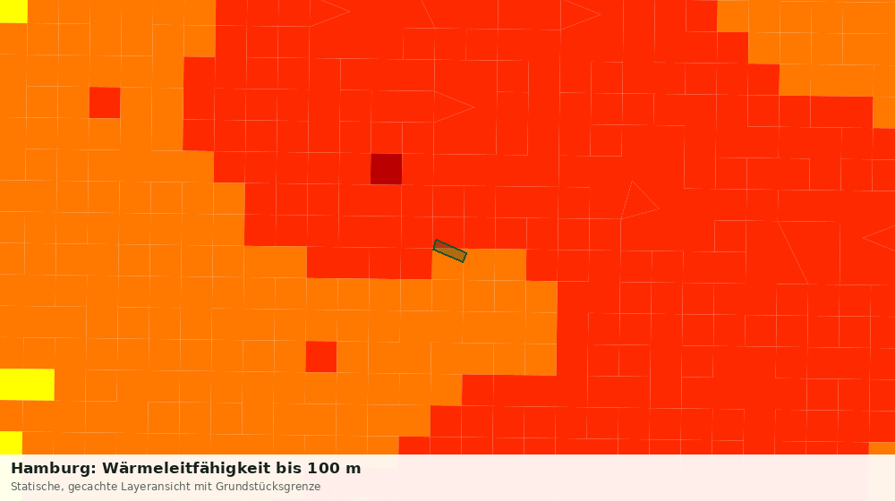 Statische Kartenansicht: Hamburg: Wärmeleitfähigkeit bis 100 m