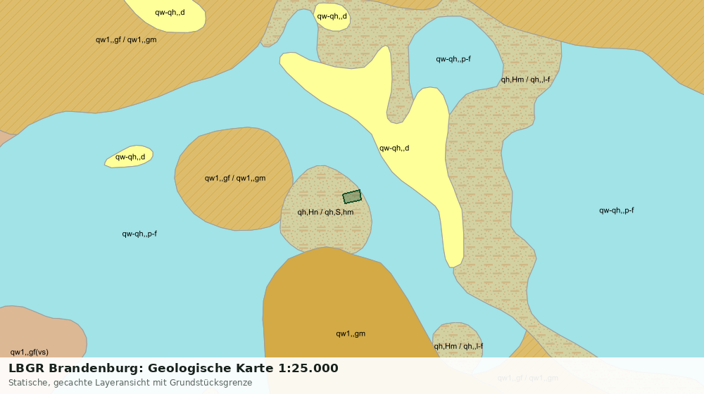 Statische Kartenansicht: LBGR Brandenburg: Geologische Karte 1:25.000