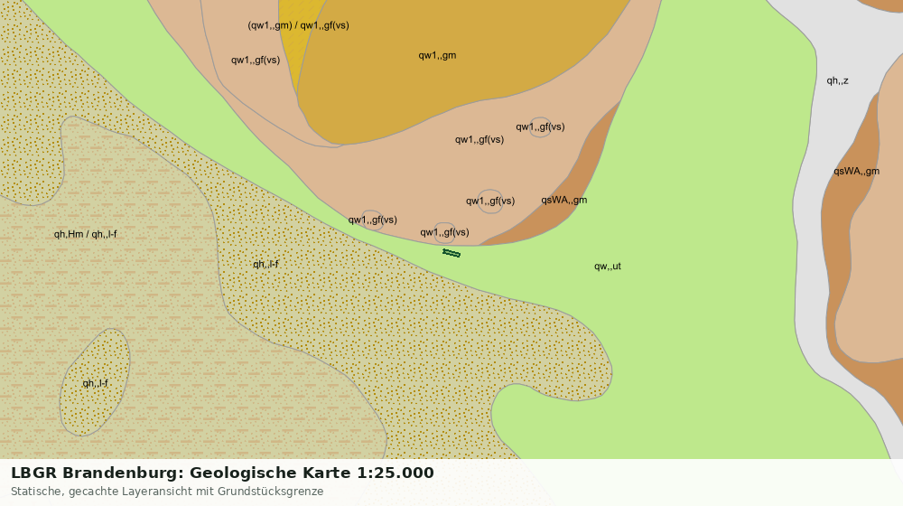 Statische Kartenansicht: LBGR Brandenburg: Geologische Karte 1:25.000