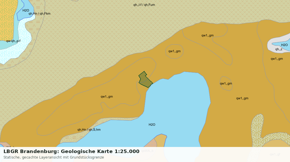 Statische Kartenansicht: LBGR Brandenburg: Geologische Karte 1:25.000