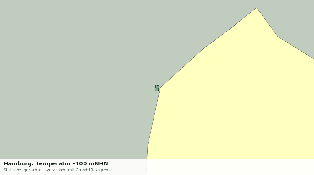 Statische Kartenansicht: Hamburg: Temperatur -100 mNHN