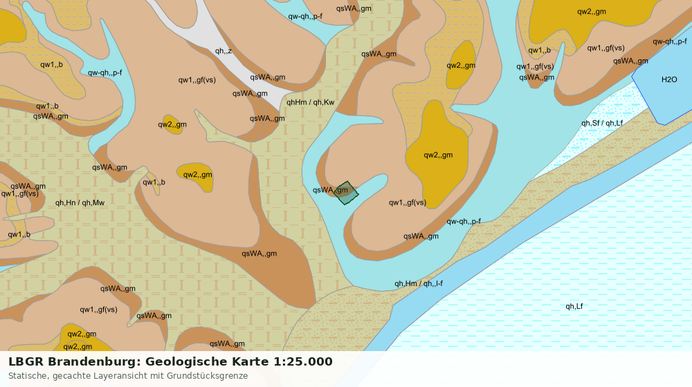 Statische Kartenansicht: LBGR Brandenburg: Geologische Karte 1:25.000