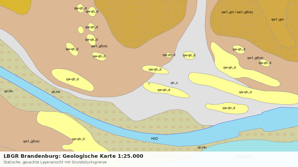 Statische Kartenansicht: LBGR Brandenburg: Geologische Karte 1:25.000