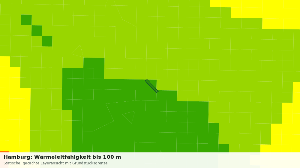 Statische Kartenansicht: Hamburg: Wärmeleitfähigkeit bis 100 m
