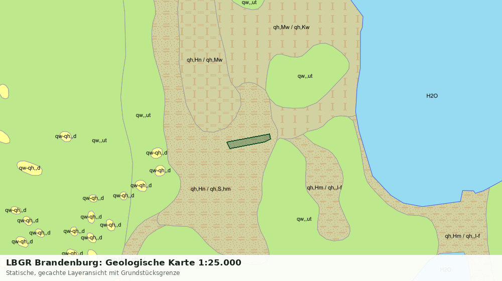 Statische Kartenansicht: LBGR Brandenburg: Geologische Karte 1:25.000