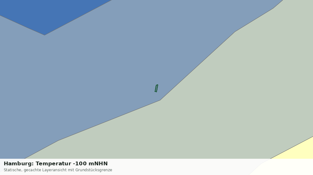 Statische Kartenansicht: Hamburg: Temperatur -100 mNHN