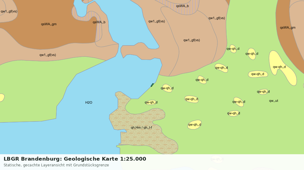 Statische Kartenansicht: LBGR Brandenburg: Geologische Karte 1:25.000