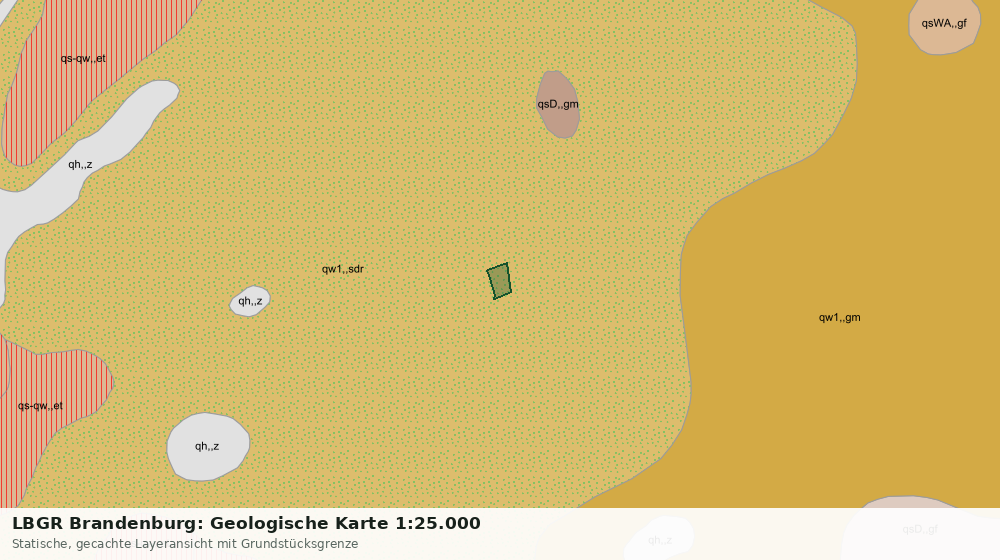 Statische Kartenansicht: LBGR Brandenburg: Geologische Karte 1:25.000