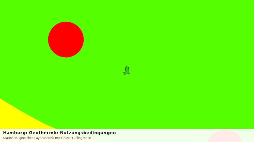 Statische Kartenansicht: Hamburg: Geothermie-Nutzungsbedingungen