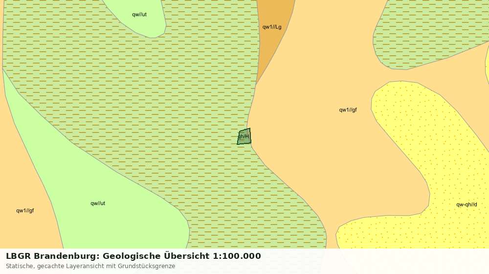 Statische Kartenansicht: LBGR Brandenburg: Geologische Übersicht 1:100.000