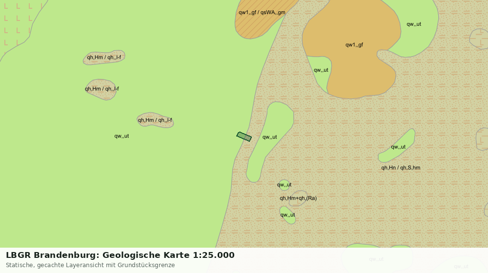 Statische Kartenansicht: LBGR Brandenburg: Geologische Karte 1:25.000