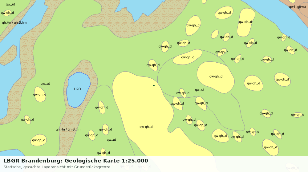Statische Kartenansicht: LBGR Brandenburg: Geologische Karte 1:25.000