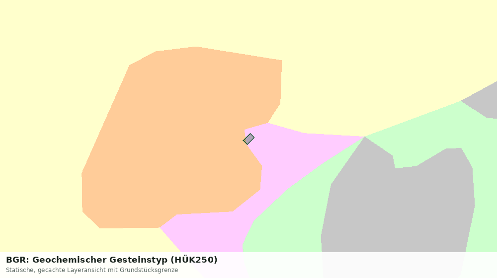 Statische Kartenansicht: BGR: Geochemischer Gesteinstyp (HÜK250)