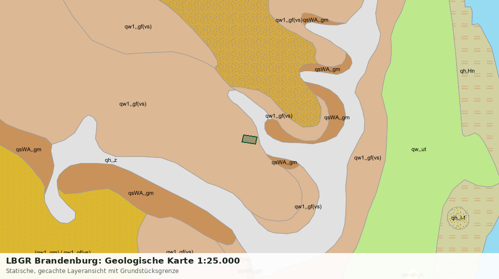 Statische Kartenansicht: LBGR Brandenburg: Geologische Karte 1:25.000
