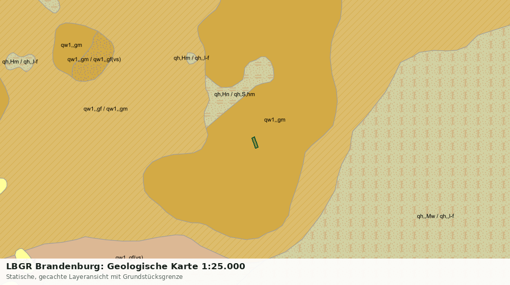 Statische Kartenansicht: LBGR Brandenburg: Geologische Karte 1:25.000