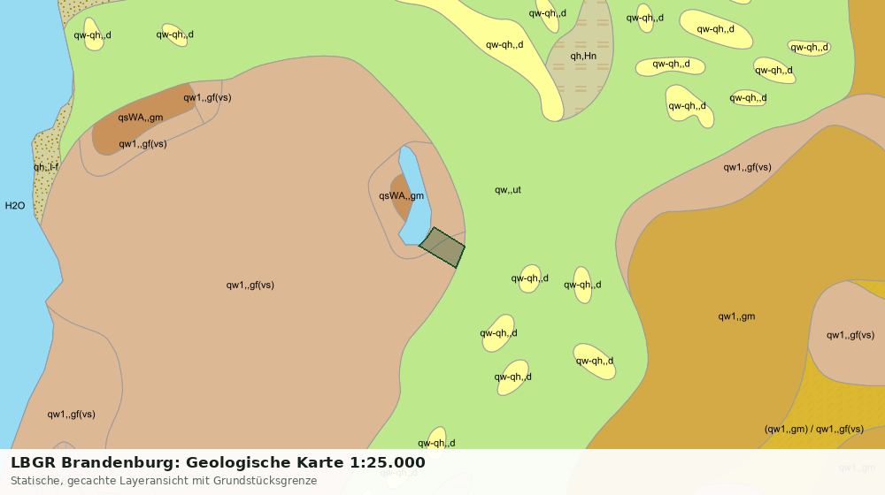 Statische Kartenansicht: LBGR Brandenburg: Geologische Karte 1:25.000