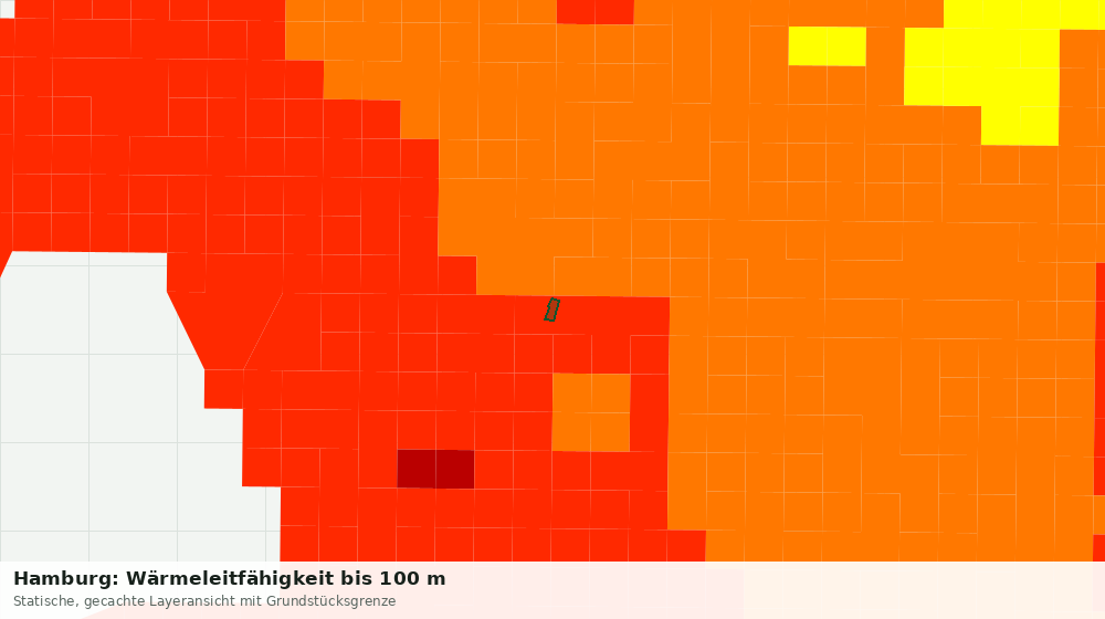 Statische Kartenansicht: Hamburg: Wärmeleitfähigkeit bis 100 m