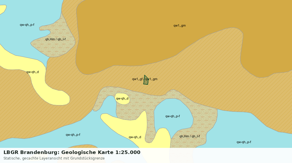 Statische Kartenansicht: LBGR Brandenburg: Geologische Karte 1:25.000