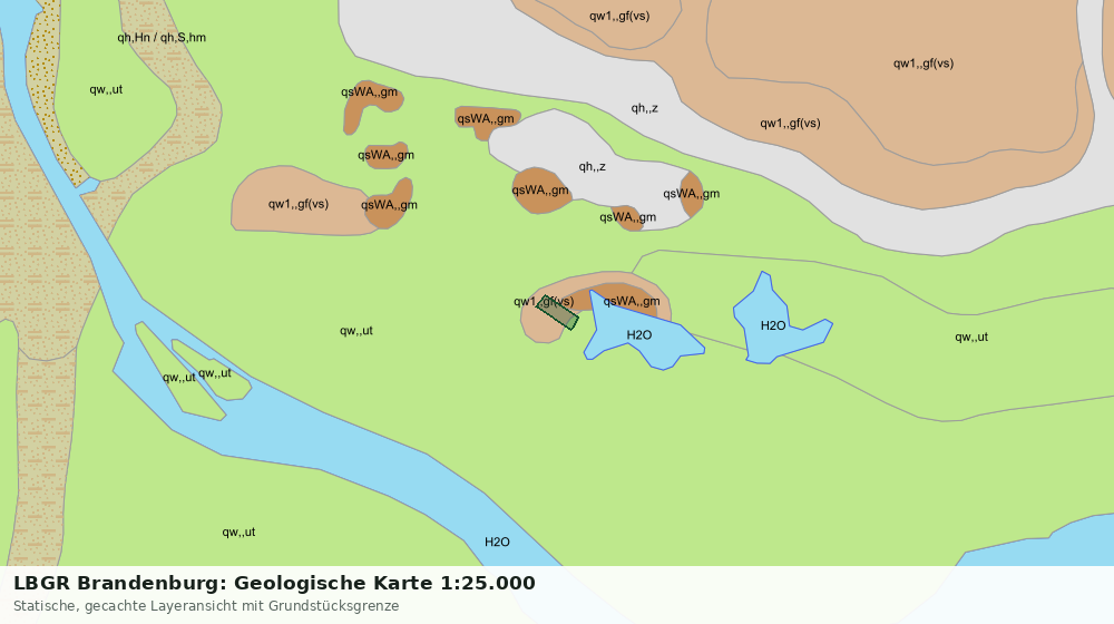 Statische Kartenansicht: LBGR Brandenburg: Geologische Karte 1:25.000