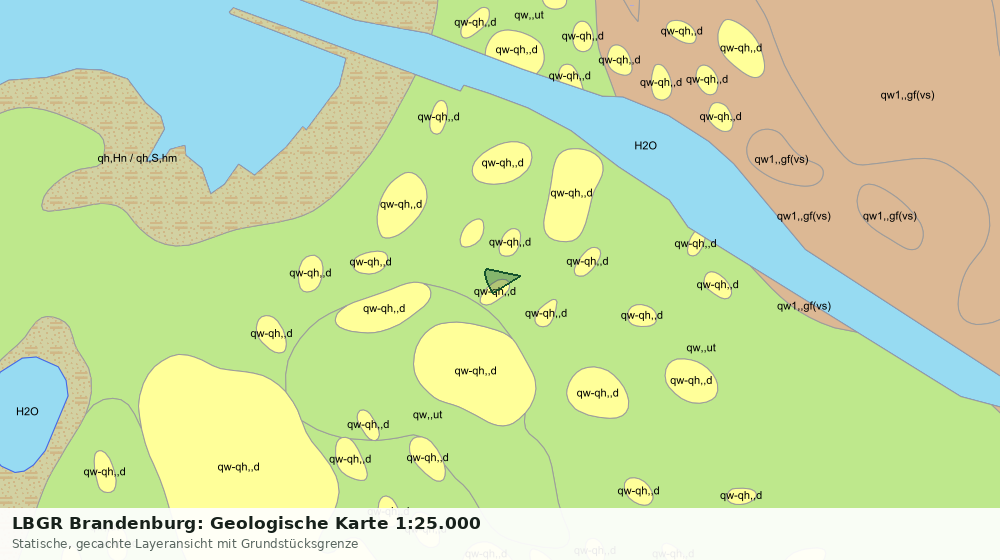 Statische Kartenansicht: LBGR Brandenburg: Geologische Karte 1:25.000