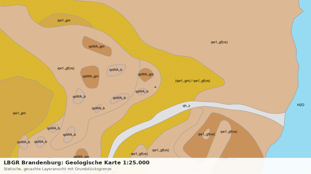 Statische Kartenansicht: LBGR Brandenburg: Geologische Karte 1:25.000