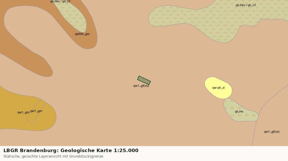 Statische Kartenansicht: LBGR Brandenburg: Geologische Karte 1:25.000