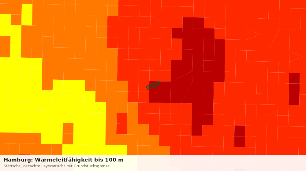 Statische Kartenansicht: Hamburg: Wärmeleitfähigkeit bis 100 m