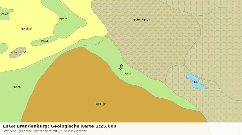 Statische Kartenansicht: LBGR Brandenburg: Geologische Karte 1:25.000