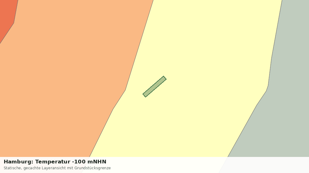 Statische Kartenansicht: Hamburg: Temperatur -100 mNHN