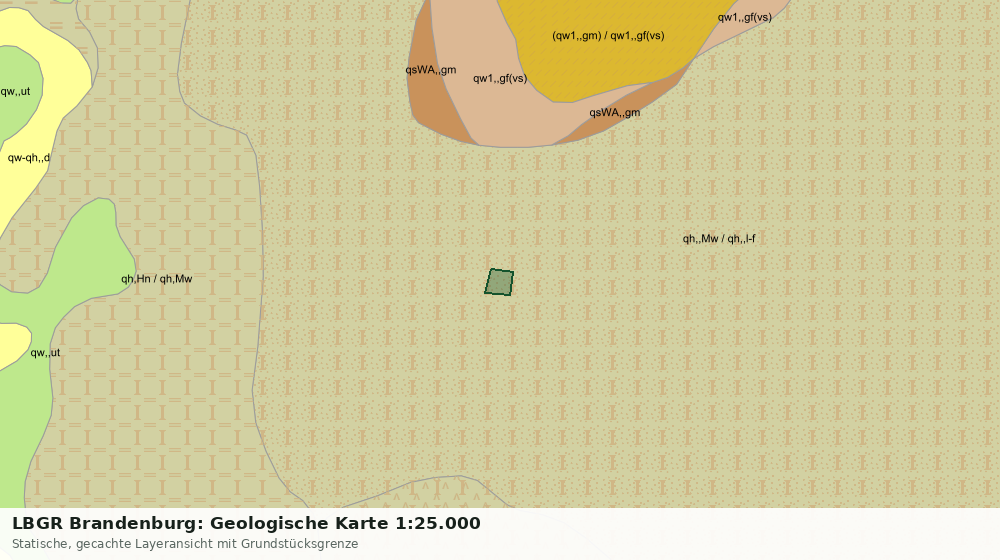 Statische Kartenansicht: LBGR Brandenburg: Geologische Karte 1:25.000