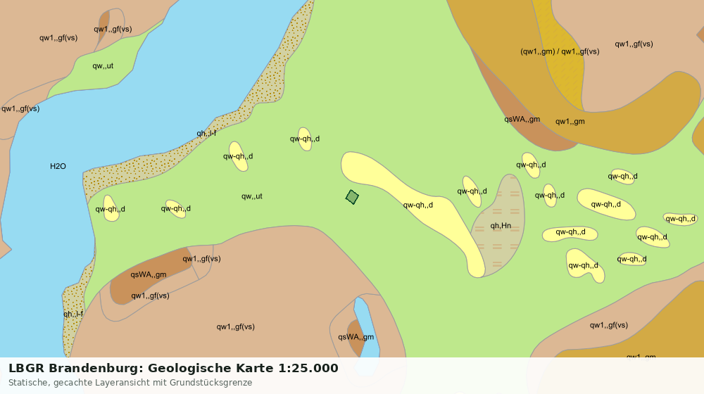 Statische Kartenansicht: LBGR Brandenburg: Geologische Karte 1:25.000