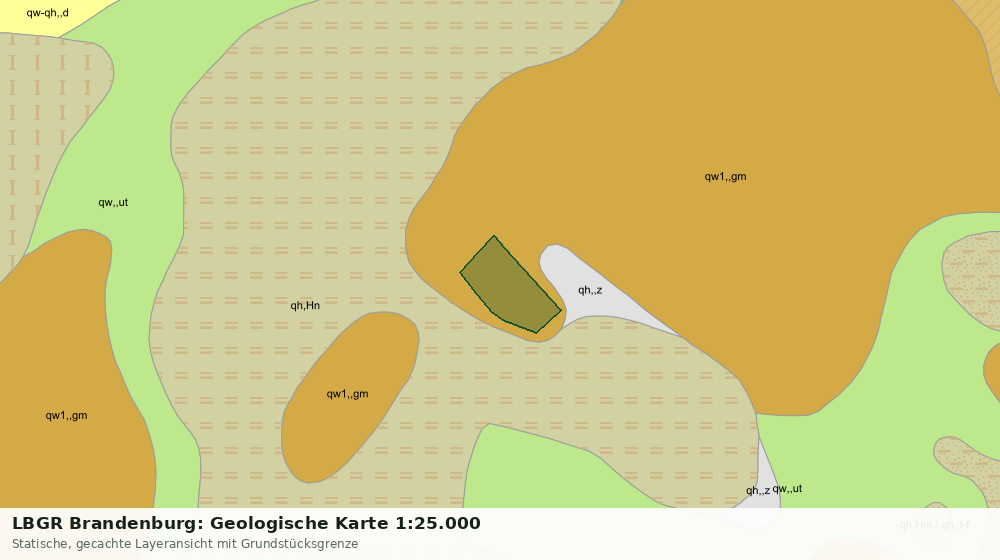 Statische Kartenansicht: LBGR Brandenburg: Geologische Karte 1:25.000
