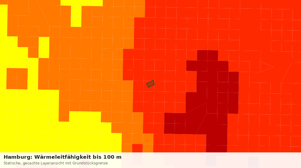 Statische Kartenansicht: Hamburg: Wärmeleitfähigkeit bis 100 m
