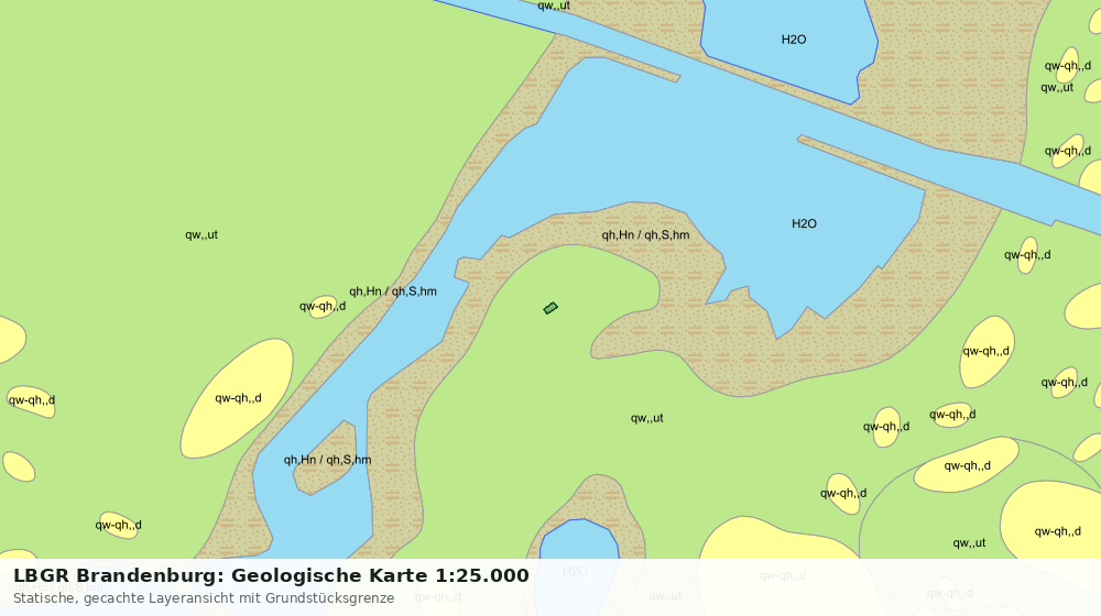 Statische Kartenansicht: LBGR Brandenburg: Geologische Karte 1:25.000