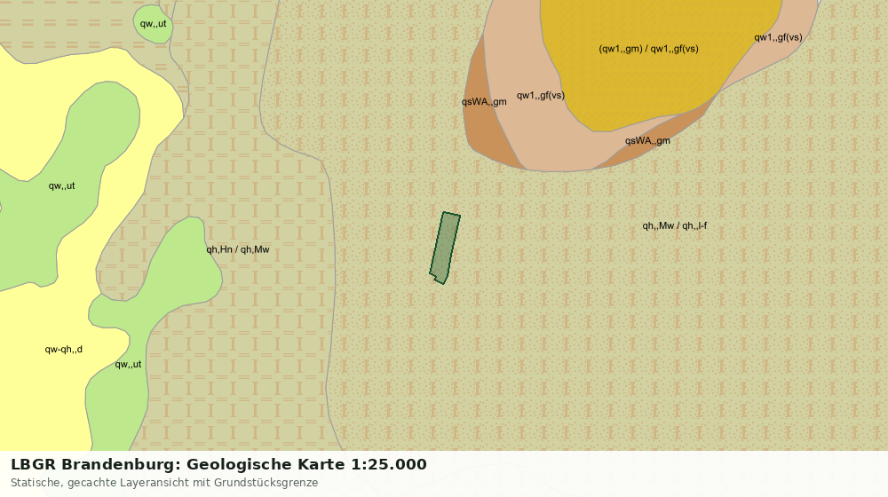 Statische Kartenansicht: LBGR Brandenburg: Geologische Karte 1:25.000