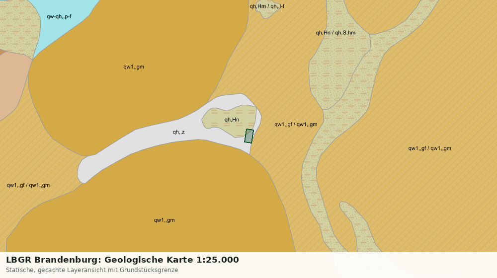 Statische Kartenansicht: LBGR Brandenburg: Geologische Karte 1:25.000