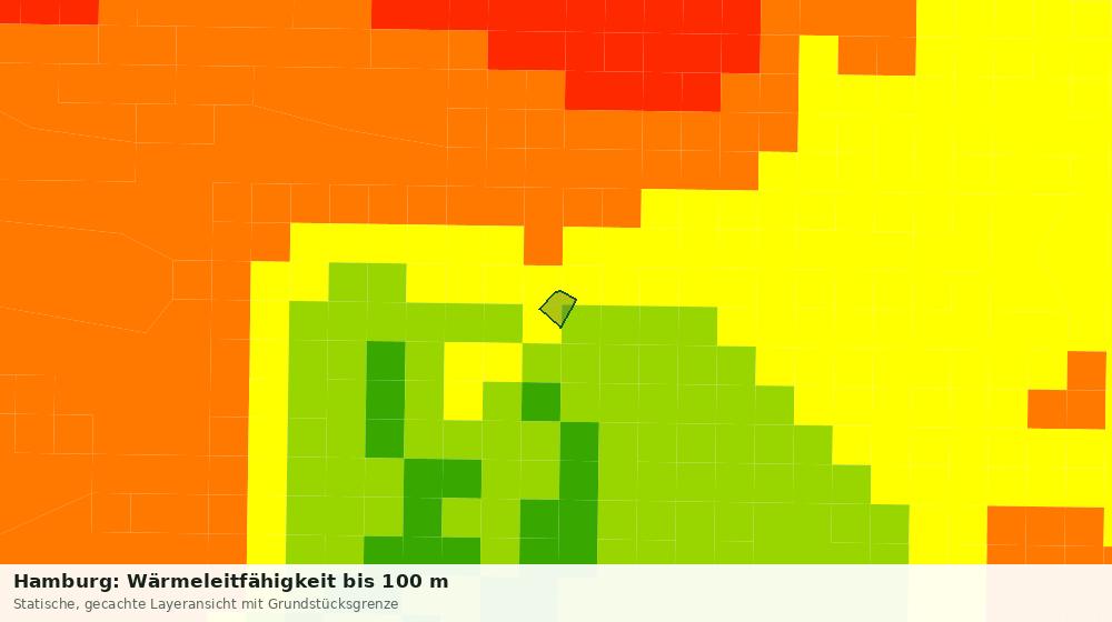 Statische Kartenansicht: Hamburg: Wärmeleitfähigkeit bis 100 m