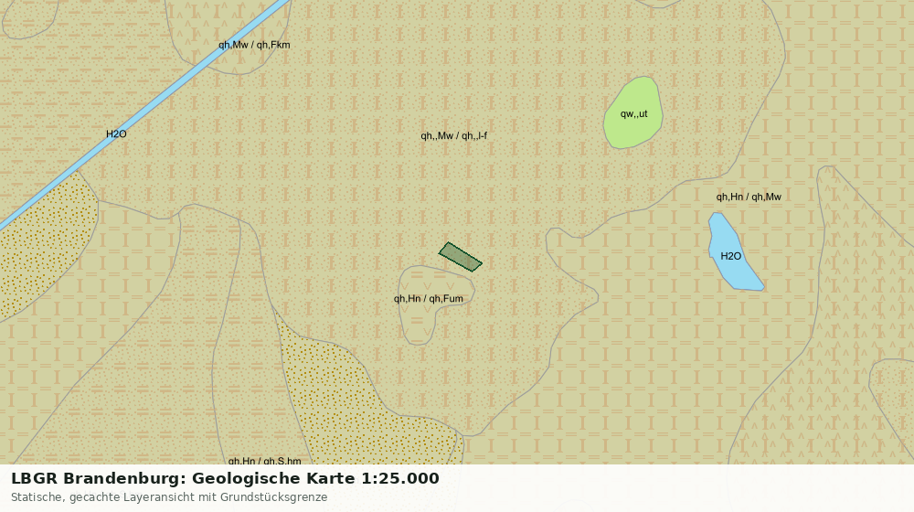 Statische Kartenansicht: LBGR Brandenburg: Geologische Karte 1:25.000