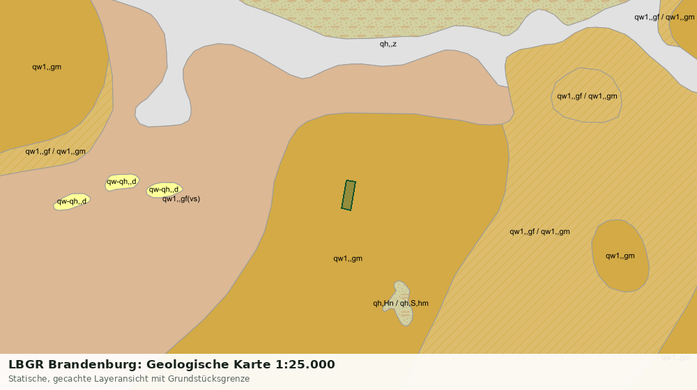 Statische Kartenansicht: LBGR Brandenburg: Geologische Karte 1:25.000