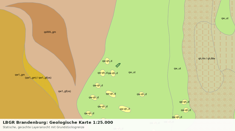 Statische Kartenansicht: LBGR Brandenburg: Geologische Karte 1:25.000