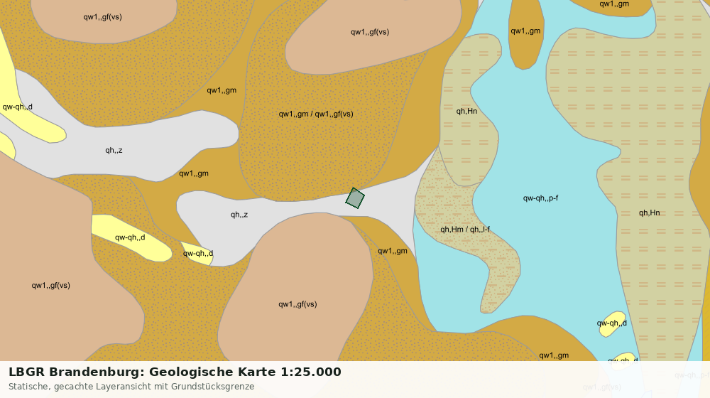 Statische Kartenansicht: LBGR Brandenburg: Geologische Karte 1:25.000