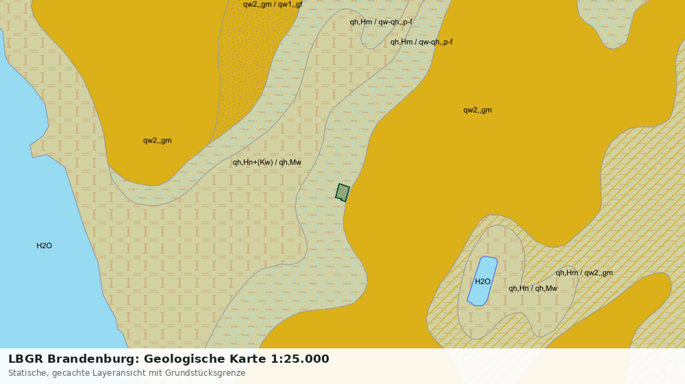 Statische Kartenansicht: LBGR Brandenburg: Geologische Karte 1:25.000