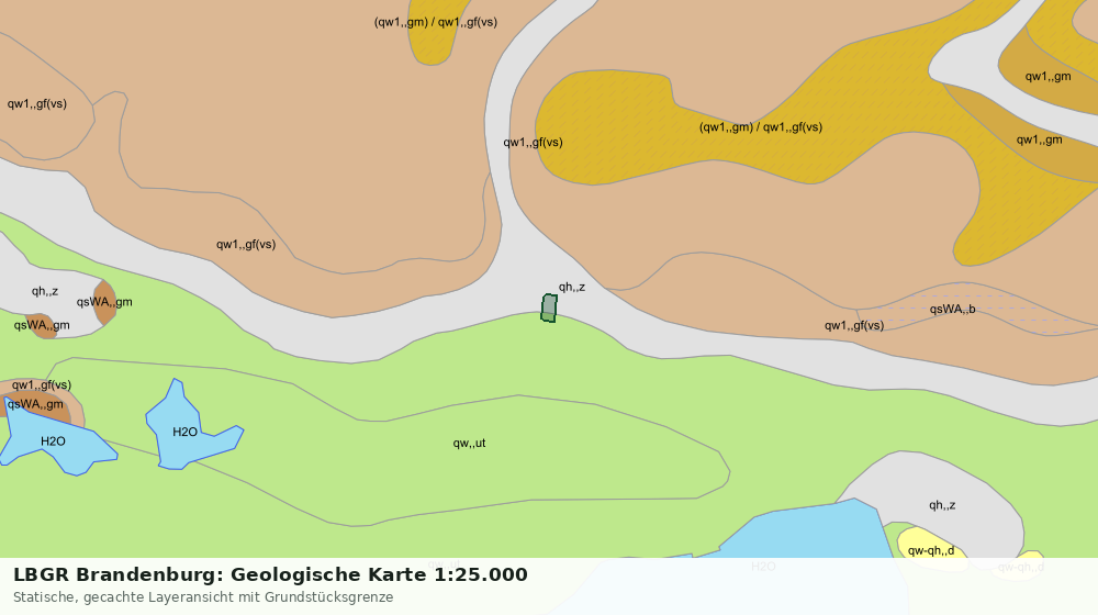 Statische Kartenansicht: LBGR Brandenburg: Geologische Karte 1:25.000