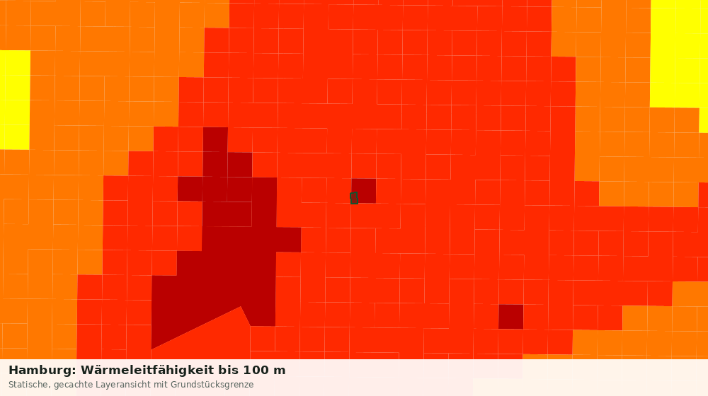 Statische Kartenansicht: Hamburg: Wärmeleitfähigkeit bis 100 m